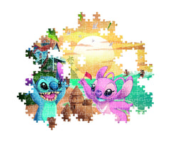 Clementoni Disney Stitch puzzle crafted in Italy with vibrant colors.