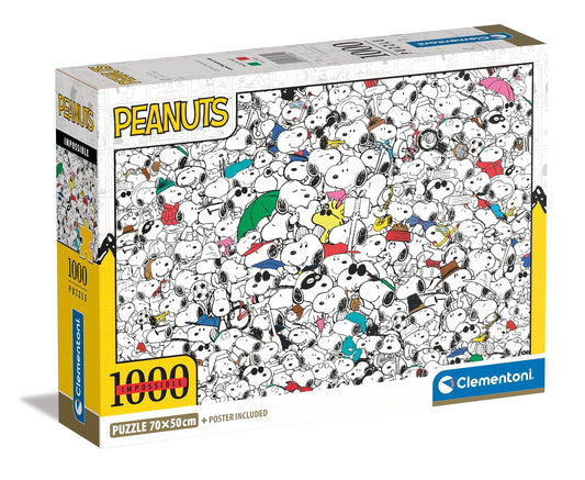 Clementoni Impossible Puzzle Peanuts 1000 pieces, challenging fun for adults