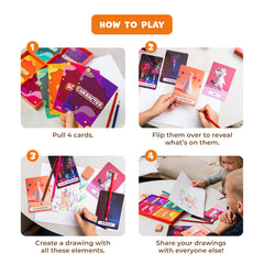 Clever Fox Drawsome supports solo play with endless drawing prompts and ideas.