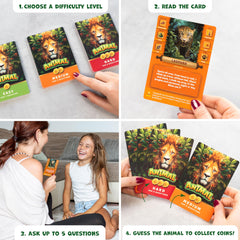 Clever Fox Play Guess The Animal on-the-go play action during family time.