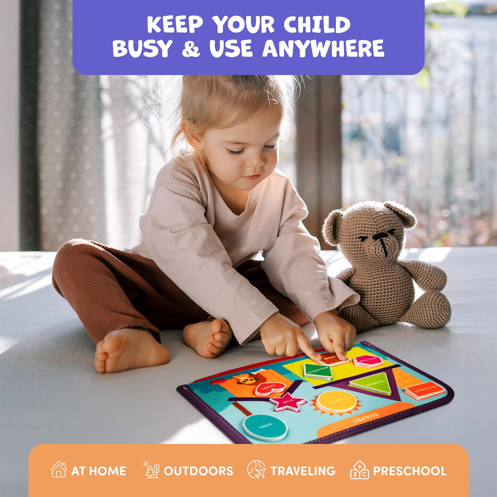 Clever Fox Play soft felt textures ensure safe, durable play.