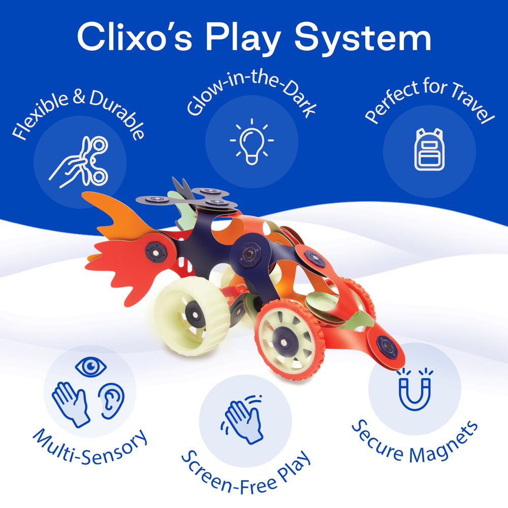 Clixo Mars Rover Pack safety standards ensure kid-friendly, non-toxic construction.