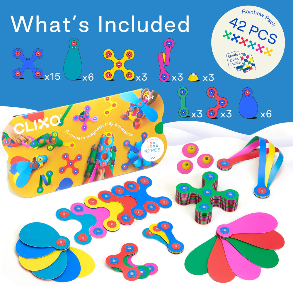 Clixo Rainbow kid-friendly design supports safe, durable play sessions