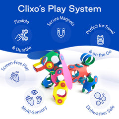 Clixo Rainbow STEAM learning supports fine motor and spatial thinking