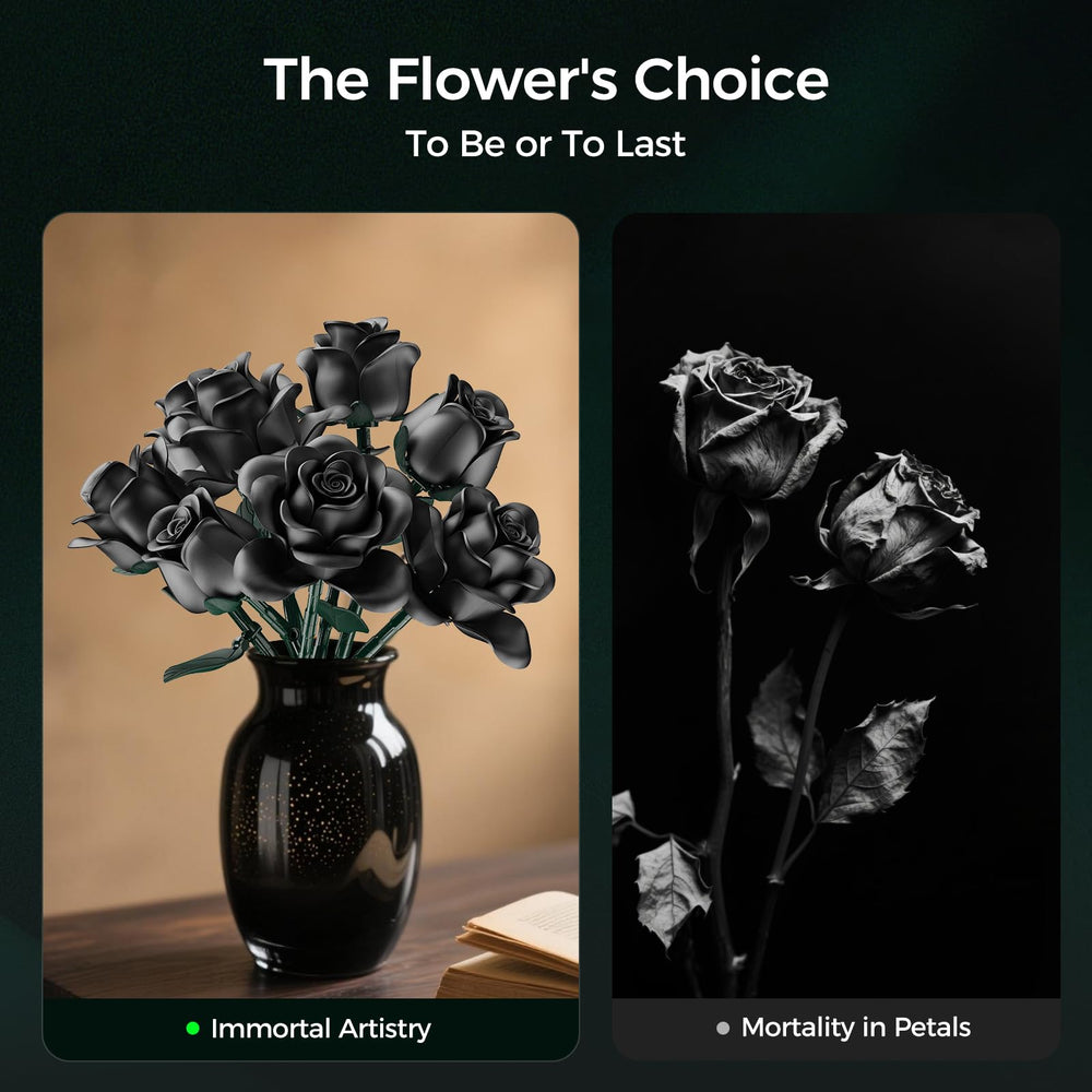 CLMTAS black roses on desk showcase versatile decor across seasons