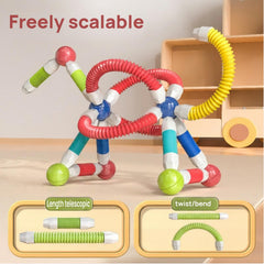 CLNENSOO colorfully designed tubes and balls for endless creative structures