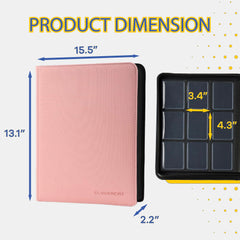 CLOVERCAT compact binder dimensions 16.1 x 12.5 x 2.2 inches for portability