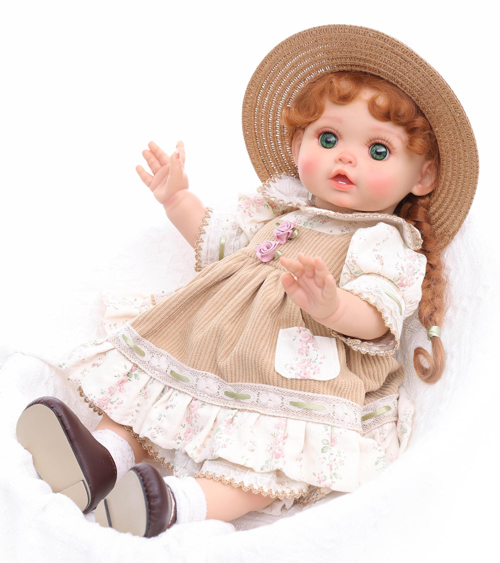 Cloveray Reborn 18-inch doll in premium vinyl for durable pretend play.