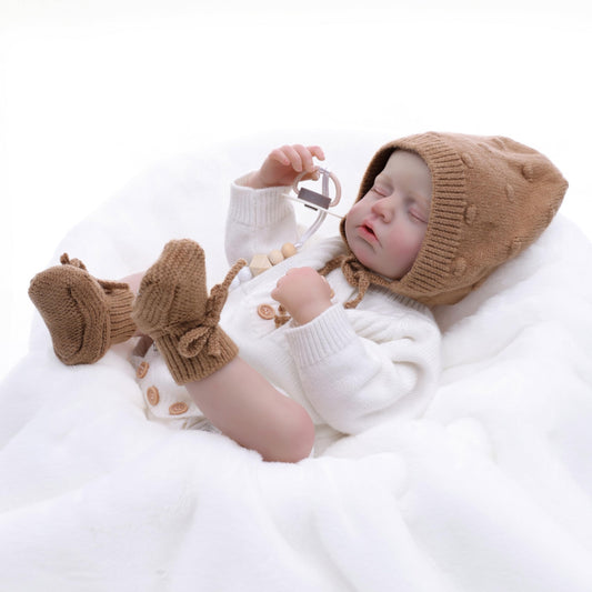 Cloveray Reborn 20-inch doll with lifelike features for comforting pretend play.