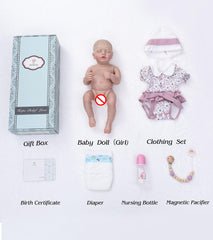 Cloveray Reborn pacifier and bottle set with clip