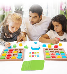 Sturdy wood with smooth sanding and non-toxic paints.