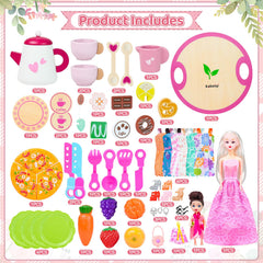 CLTTCLLCT teapot and cups for realistic pretend tea experiences