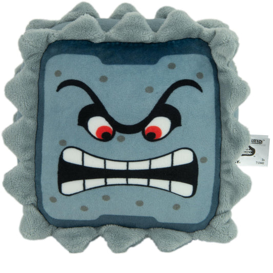 Club Mocchi Mocchi Thwomp plush, 6 inch, soft and huggable for cozy gaming rooms.
