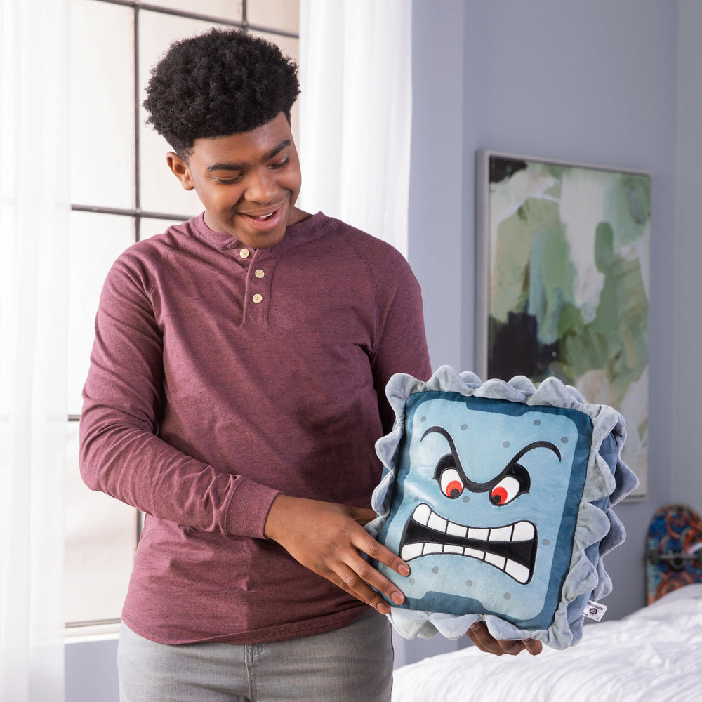 Officially licensed Thwomp plush from Nintendo collection.