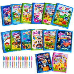 Cmaqpw 14-pack water coloring books with vibrant patterns for kids