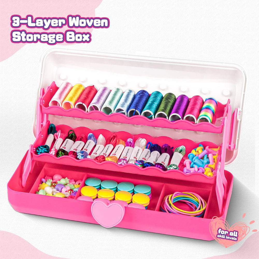 Cmiolacuna 3-layer storage keeps threads and beads organized.