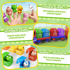 Cmiolacuna learning farm train straight tracks blue support cohesive track layouts for beginner builders.