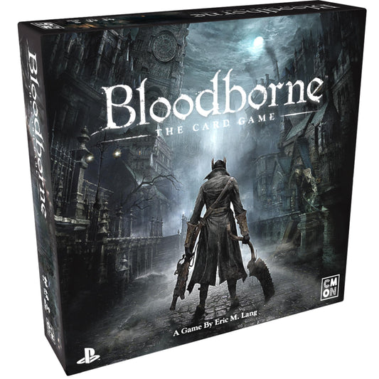 CMON Bloodborne Card Game: dungeon entrance scene, immersive co-op for 3–5 players
