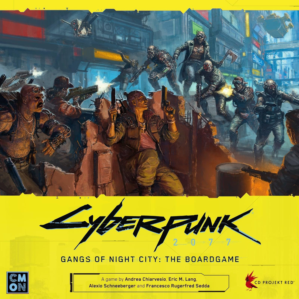CMON Cyberpunk 2077 Gangs Night City gaming table ready for 1-4 players, social engagement promising.