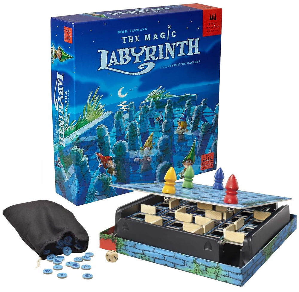 CMON Magic Labyrinth board art showcases vibrant maze design for immersive play.