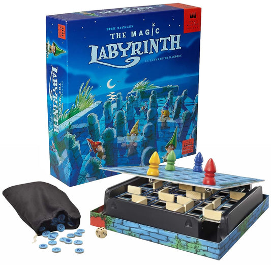 CMON Magic Labyrinth board art showcases vibrant maze design for immersive play.
