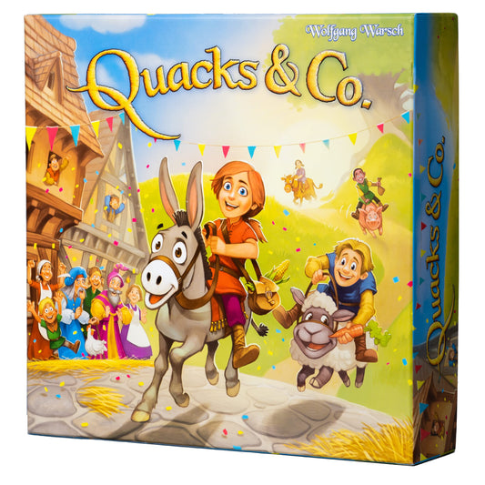 CMYK Quacks and Co. cover art featuring friendly animal racers, inviting family game night.