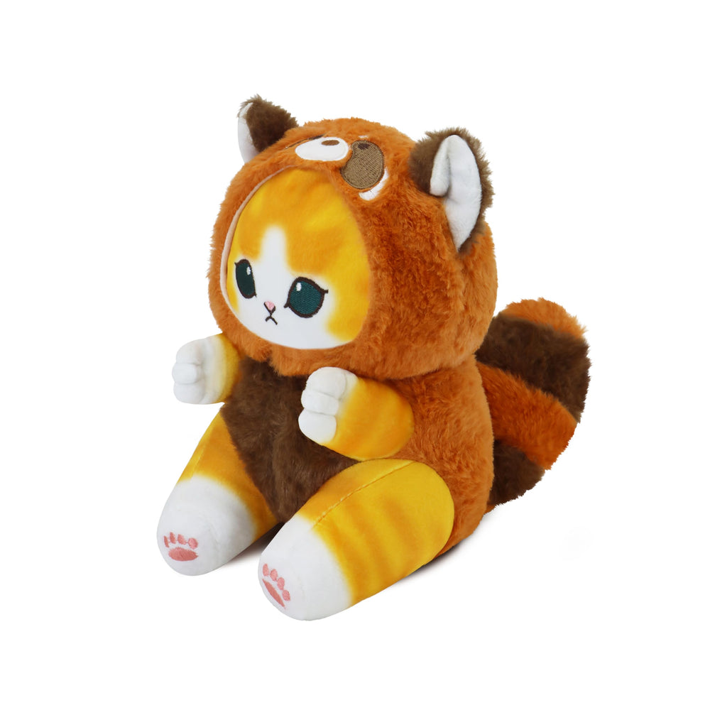 CNAANA Cat in Red Panda Costume hug-ready pose highlights plush softness for comfort.