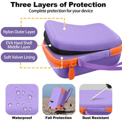 co2CREA purple zipper detail, durable closing for kids