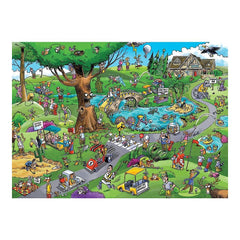 Cobble Hill 1000-piece DoodleTown Par for the Course poster included, ready for display.