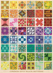Cobble Hill Common Quilt Blocks linen glare-free paper showcases crisp puzzle details