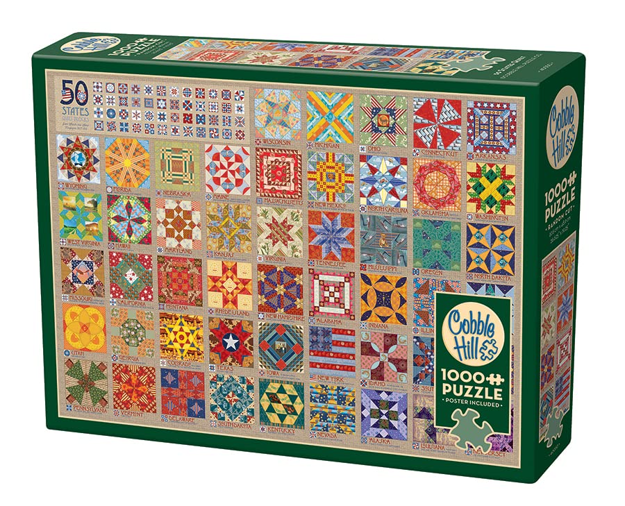 Cobble Hill finished puzzle dimensions shown for easy framing