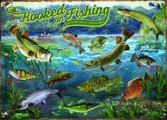 Cobble Hill Hooked on Fishing puzzle cover—the vibrant, detailed artwork ideal for relaxed family evenings.
