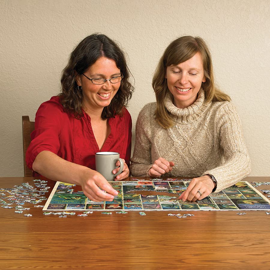 Cobble Hill Nancy Drew puzzle uses glare-reducing linen material for crisp imagery.