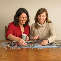 Cobble Hill Two for The Road puzzle poster included, helpful assembly guide
