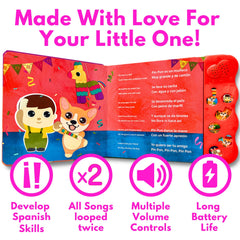 Coco Learns Spanish real mom voice delivering soothing tunes