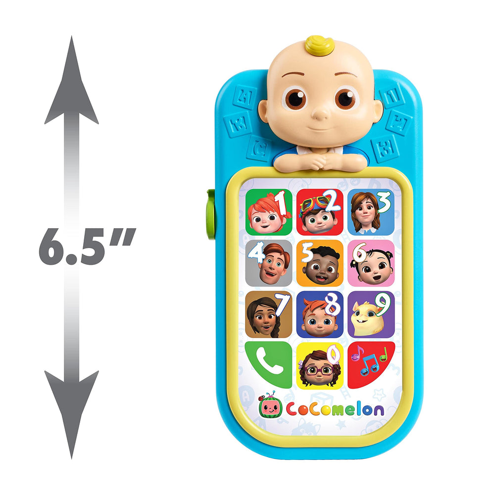 CoComelon learning phone with letters and numbers supports early literacy