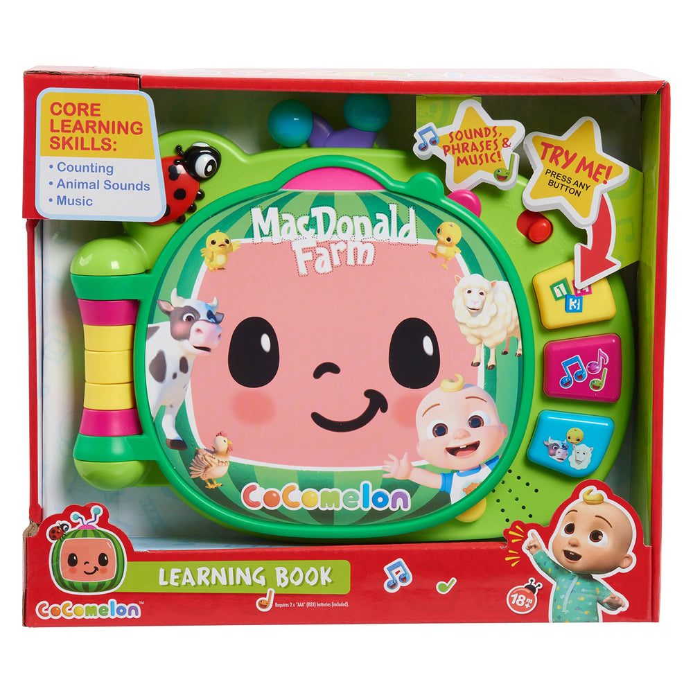 CoComelon Learning Book six illustrated pages of farm animals and scenes