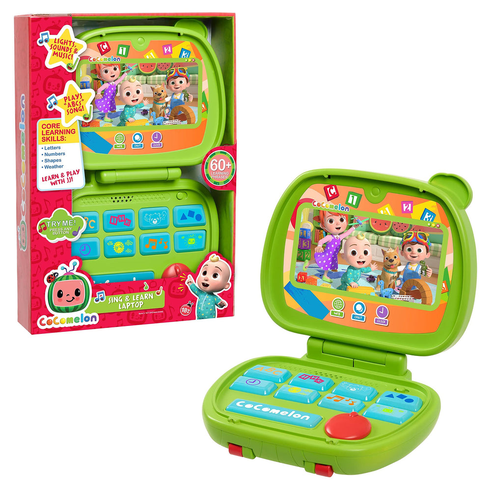 CoComelon Sing and Learn Laptop lights up during play to enhance early recognition and fun