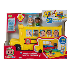 CoComelon transforming school time bus closed side view for on-the-go imaginative play.