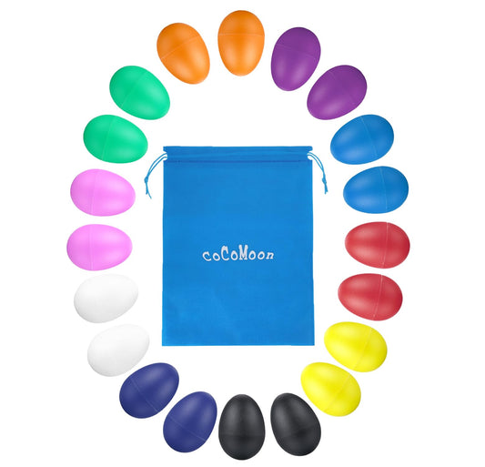 COCOMOON Egg Shaker 20pcs colorful set for kids exploring rhythm
