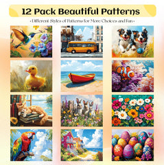 Codonen water painting toys 12-pack shown with dementia-friendly design