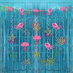 Cogniplay yellow cartoon ocean banner for bright photo backdrop at parties
