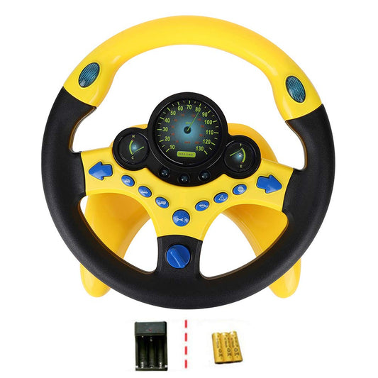 Coherny Simulated Driving Controller front view with engaging lights and engine sounds.