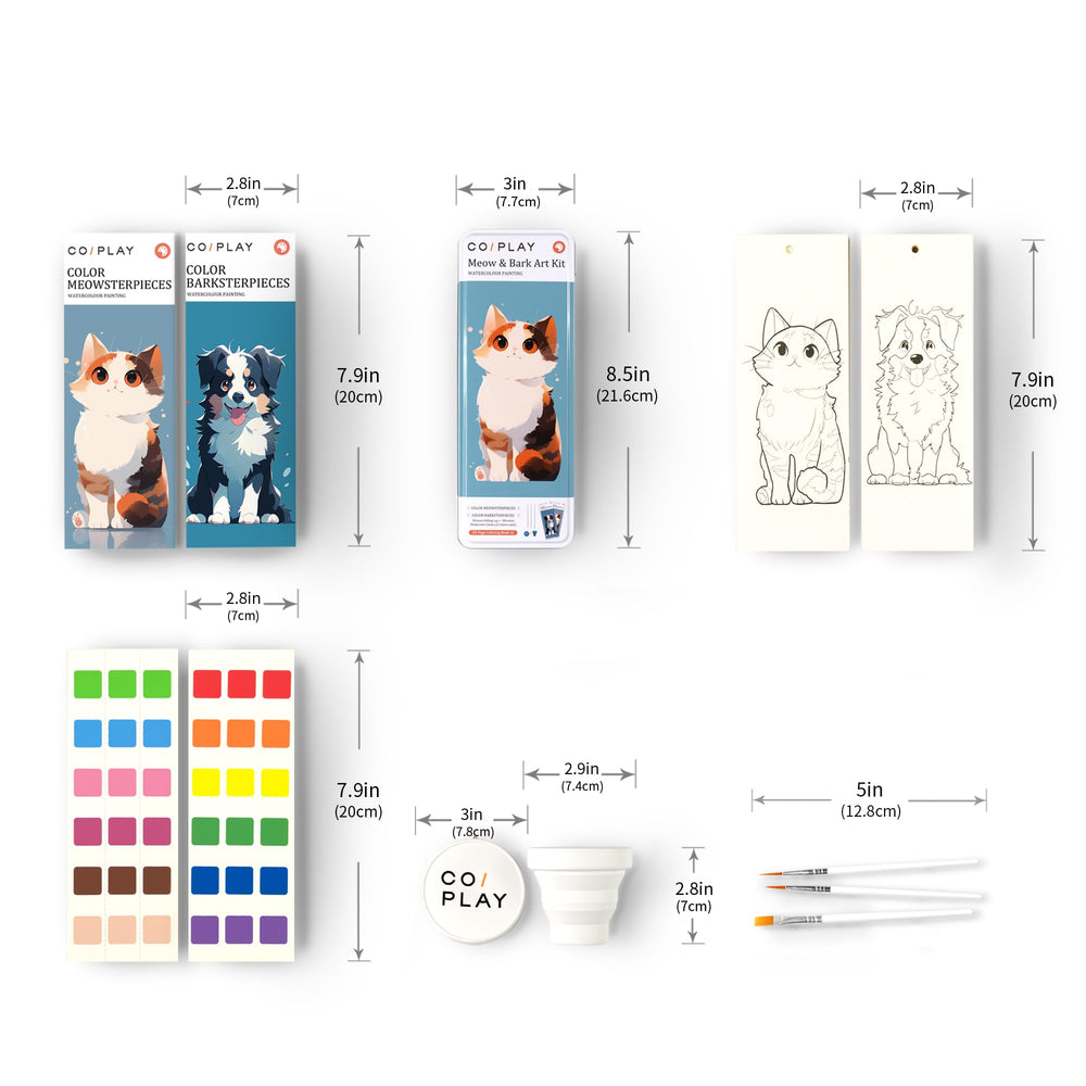 COIPLAY watercolor paper included for ready-to-paint sessions