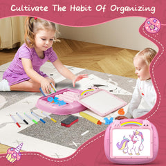 Cokzer art table showing chalkboard and whiteboard surfaces for flexible learning