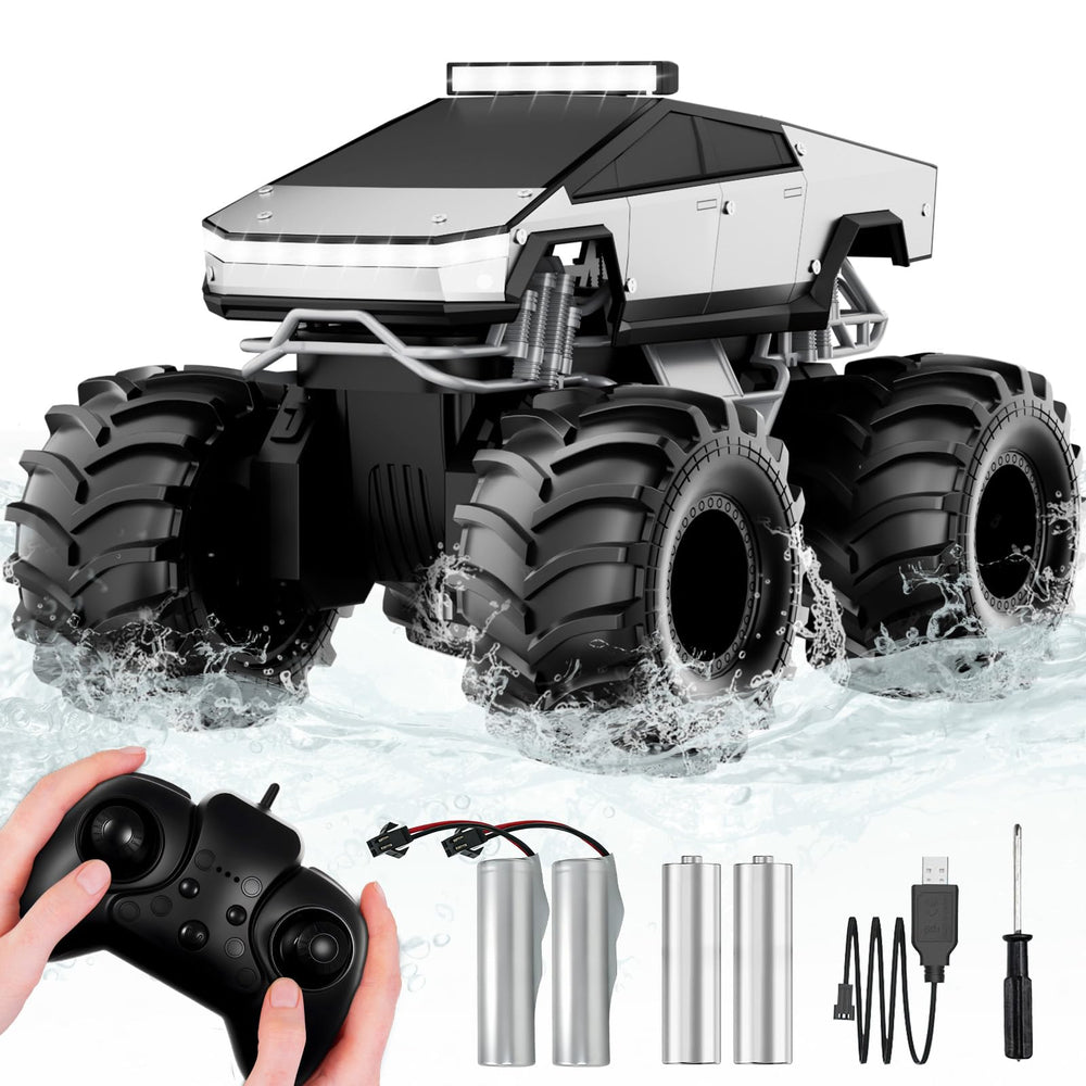 Cokzer Cyber Truck shell shows rugged alloy build for all-terrain play.