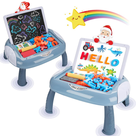 Cokzer toddler blue drawing board enhances early drawing and color recognition.