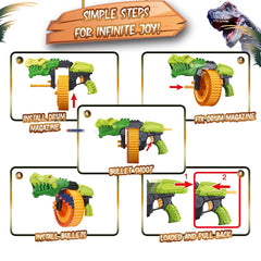 Coldfire Pump-action dino blaster delivers quick, satisfying shots.