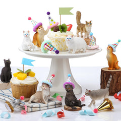 Colingmill cat figurines for cake toppers add whimsy to birthday cakes