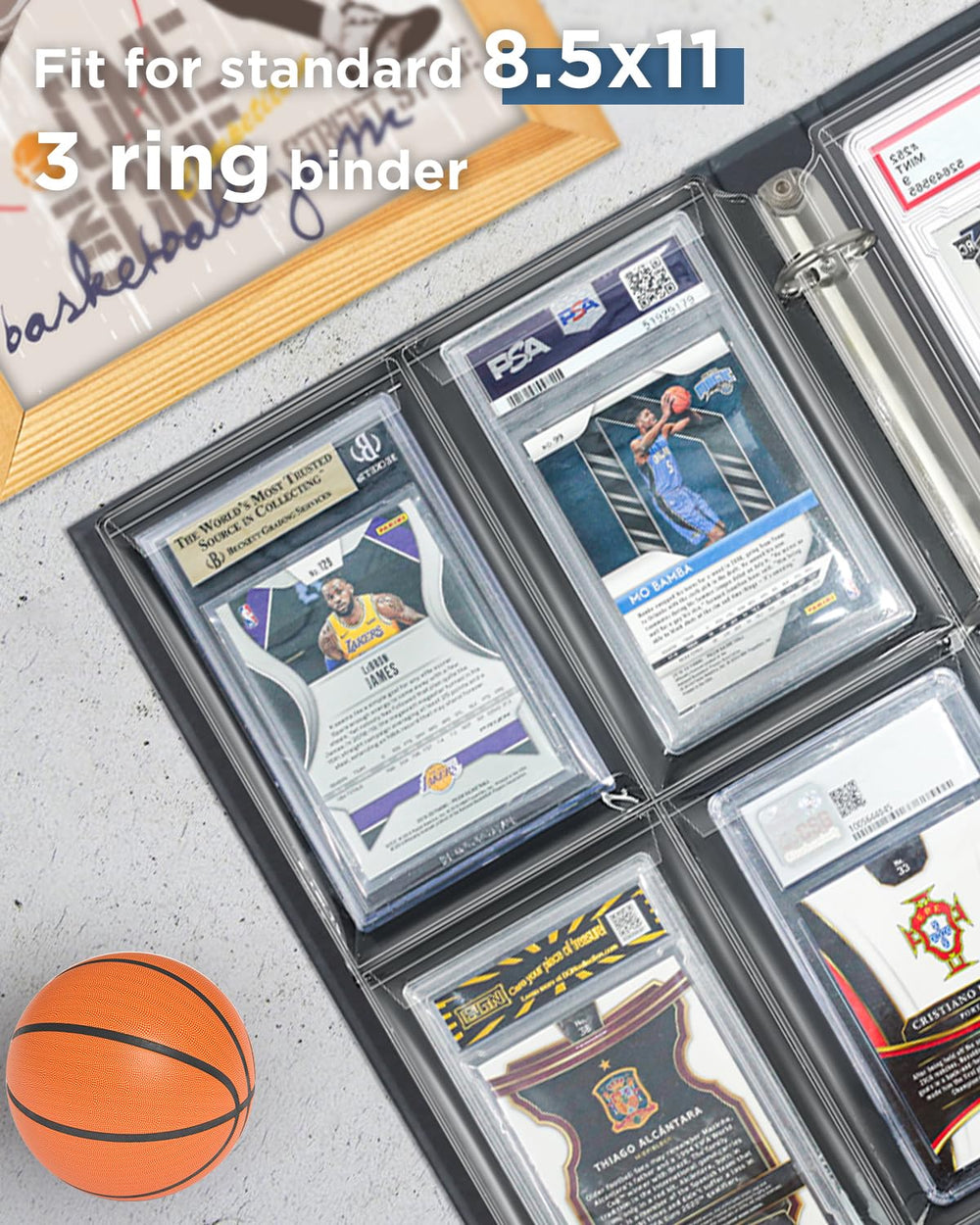 CollectHall 3-ring binder pages fit standard binders and simplify updates.